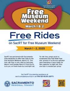 Free Museum Day March 1,2 Free Ride Flyer