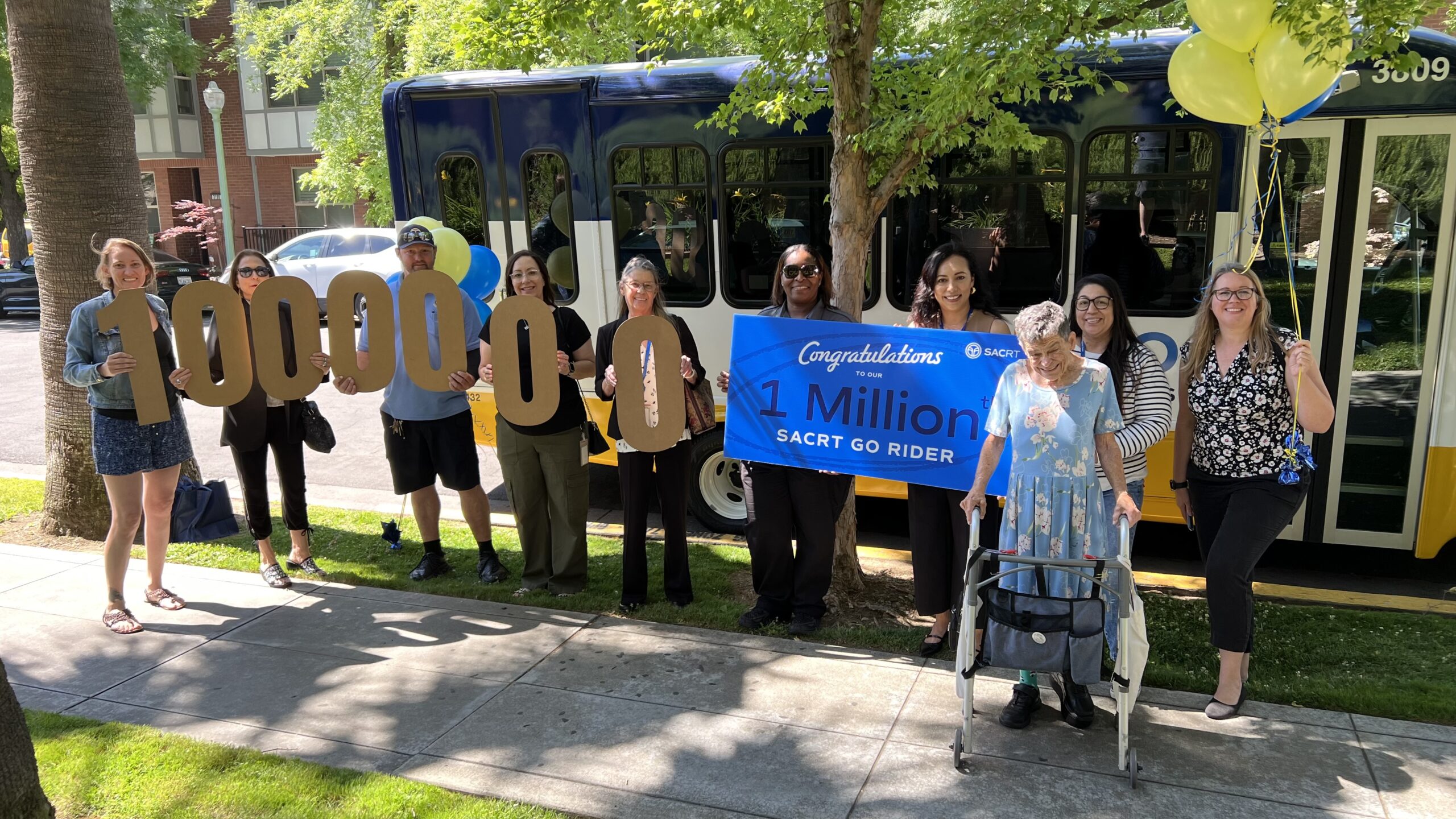 SacRT GO Paratransit Services hit the one-millionth passenger mark this week. And we celebrated! 